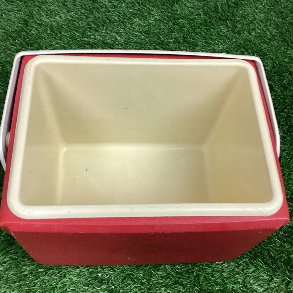 Vintage Little Playmate by Igloo Push Button Red White Logo Cooler